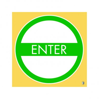 HealthShield™ - Sticker Decal: "Enter"
